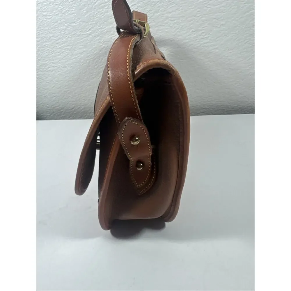 Dooney & Bourke Leather Messenger Surrey Cross Body Bag Brown